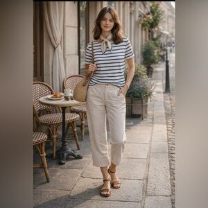 Saint James Levant Breton Nautical French Striped Short Sleeve Tee XS Sailor